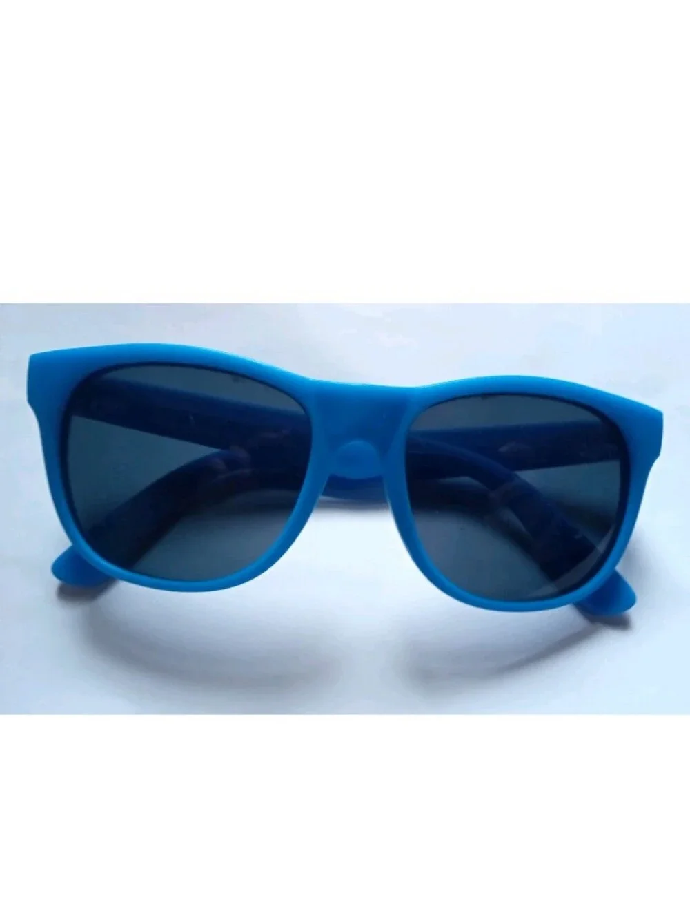 Wowline Men's Square Wowline Sunglasses Blue Plastic Frame Black Tinted Lens